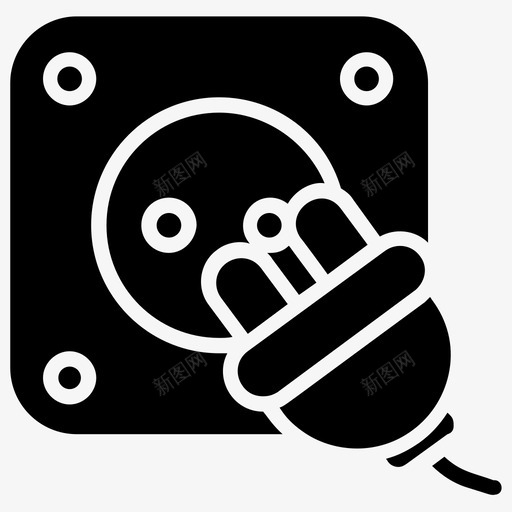 电源插头电源插座图标svg_新图网 https://ixintu.com 工业字形图标 插座 电源 电源插头 电源线