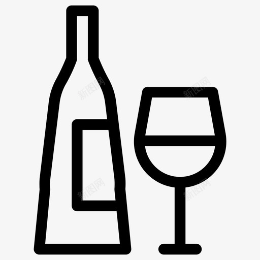 采购产品瓶子酒容器图标svg_新图网 https://ixintu.com 容器 玻璃 酒 酒瓶 采购产品瓶子 食品和饮料