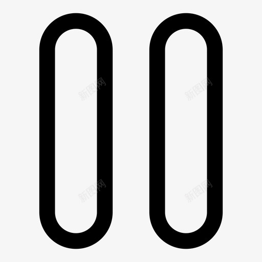 暂停音频音乐图标svg_新图网 https://ixintu.com 播放 暂停 磁带 音乐 音乐大纲 音频