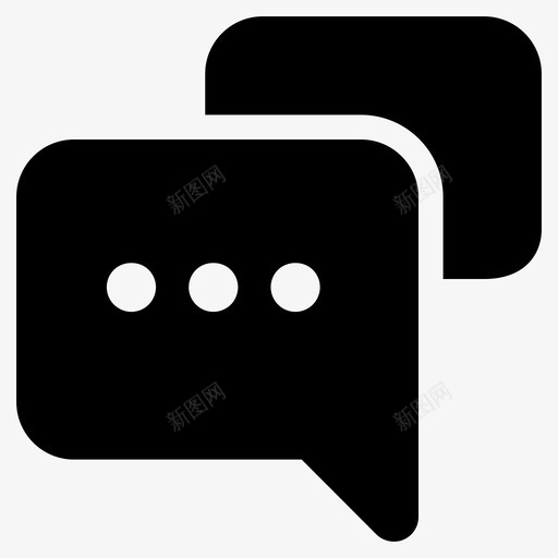 对话聊天讨论图标svg_新图网 https://ixintu.com 交谈 对话 用户界面字形图标 聊天 讨论