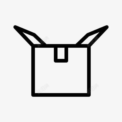 拆箱纸板打开图标svg_新图网 https://ixintu.com 打开 拆箱 纸板 通用图标