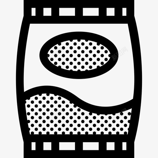 小吃包薯片塑料图标svg_新图网 https://ixintu.com 土豆 塑料 小吃包 杂点 薯片