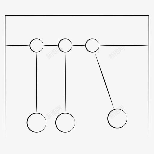 物理学牛顿摇篮量子图标svg_新图网 https://ixintu.com 手绘科学 牛顿摇篮 物理学 量子