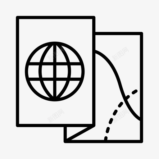 地图旅游度假图标svg_新图网 https://ixintu.com 地图 度假 旅游