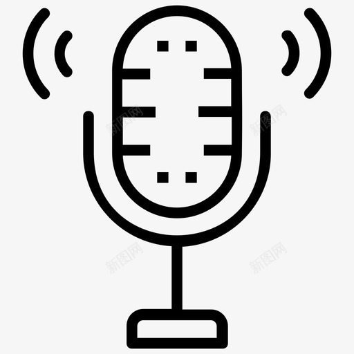 麦克风语言用户界面语音识别软件图标svg_新图网 https://ixintu.com 社交媒体和战略线图标 语言用户界面 语音平台 语音浏览器 语音界面 语音识别软件 麦克风