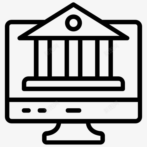 网上银行数字银行电子支付图标svg_新图网 https://ixintu.com 会计行图标 数字银行 现代银行 电子支付 网上银行