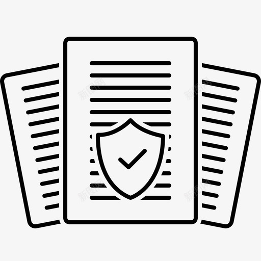 保险审计支票保单图标svg_新图网 https://ixintu.com 保单 保险审计 支票