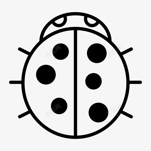 瓢虫甲虫爬虫图标svg_新图网 https://ixintu.com 昆虫 爬虫 瓢虫 甲虫 自然