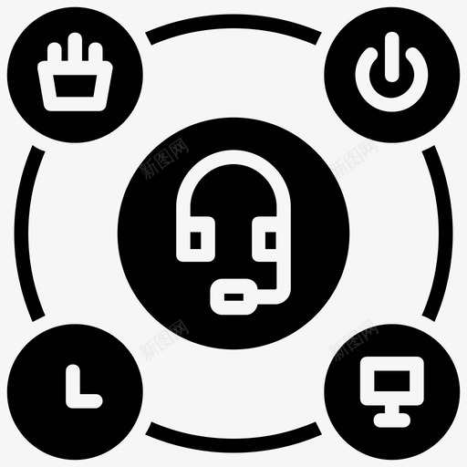 环境用户体验人工智能字形图标svg_新图网 https://ixintu.com 人工智能字形图标 环境用户体验