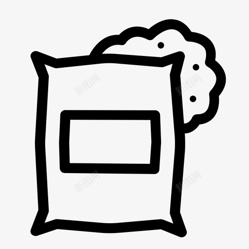 面粉麻袋面粉袋图标svg_新图网 https://ixintu.com 面粉 面粉袋 麻袋