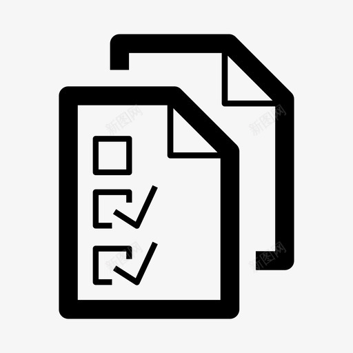 检查表填充输入图标svg_新图网 https://ixintu.com 填充 扁平 检查表 输入