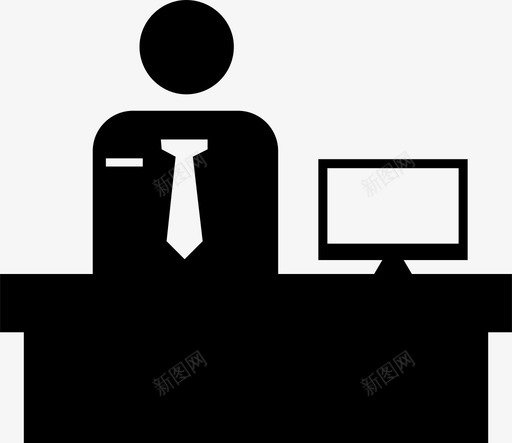 计算机商务办公室图标svg_新图网 https://ixintu.com 办公室 商务 桌子 计算机