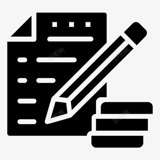 付款收据票据收据现金收据图标svg_新图网 https://ixintu.com 付款收据 会计字形图标 现金收据 票据收据