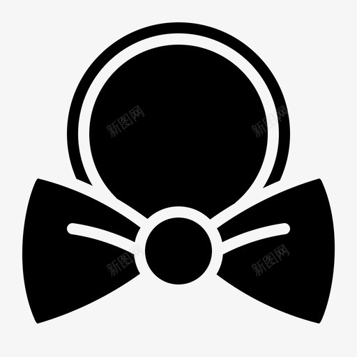 领结配饰优雅图标svg_新图网 https://ixintu.com 优雅 婚礼纯色 时尚 配饰 领结