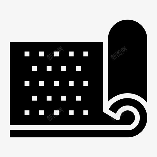 垫子健身健身房图标svg_新图网 https://ixintu.com 健康实心 健身 健身房 垫子 瑜伽