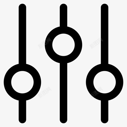均衡器调整低音增强媒体图标svg_新图网 https://ixintu.com 均衡器 媒体 用户界面线图标 调整低音增强 音乐应用程序 音量调节器