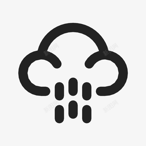雨气象风暴图标svg_新图网 https://ixintu.com 天气 气象 雨 风暴