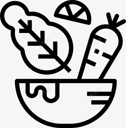 蔬菜健康沙拉图标svg_新图网 https://ixintu.com 健康 沙拉 素食 蔬菜