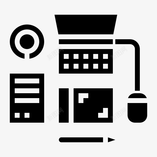 工作场所电脑优雅图标svg_新图网 https://ixintu.com 优雅 启动固态套装 图形 工作场所 电脑 笔记本电脑