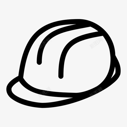 头盔安全帽头部保护图标svg_新图网 https://ixintu.com 头盔 头部保护 头饰 安全帽