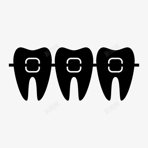 牙齿牙套牙医图标svg_新图网 https://ixintu.com 健康 牙医 牙套 牙齿 磨牙