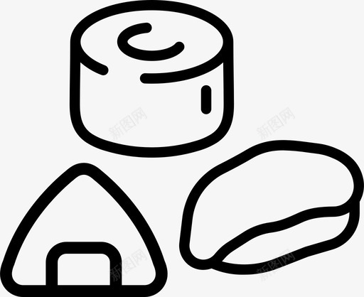 日本食品鱼美食图标svg_新图网 https://ixintu.com maki 寿司 日本食品 美食 食品和饮料 鱼
