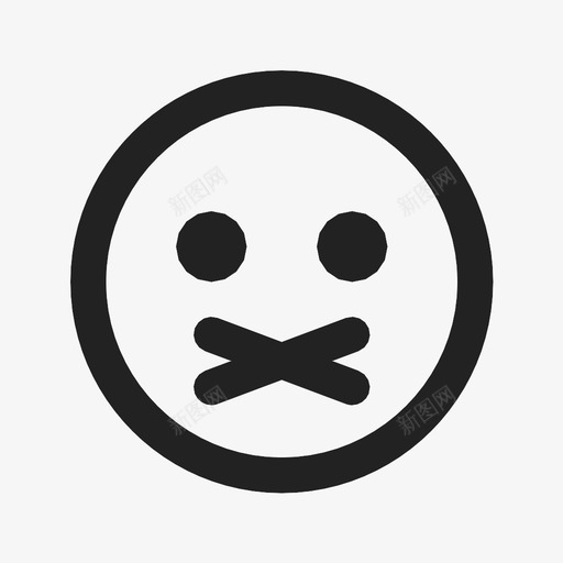 安静表情情绪图标svg_新图网 https://ixintu.com 安静 情绪 温柔 笑脸 表情