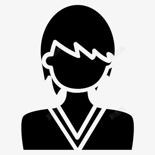 女性化身个人用户图标svg_新图网 https://ixintu.com 个人 女性 女性化身 用户