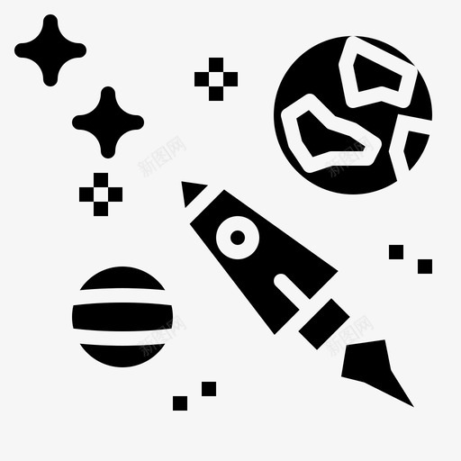 太空地球星系图标svg_新图网 https://ixintu.com 地球 太空 太空固体 星系 行星