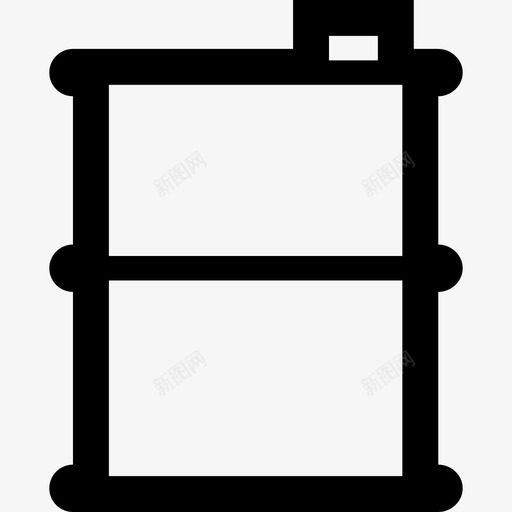 金属桶容器工业图标svg_新图网 https://ixintu.com 厚轮廓 容器 工业 油桶 金属桶 钢