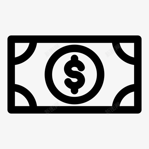 美元银行现金图标svg_新图网 https://ixintu.com 现金 美元 货币 货币pt2 金融 银行