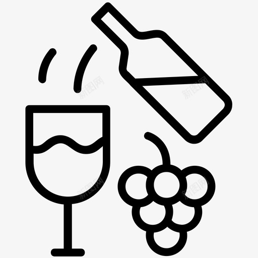 酒鸡尾酒葡萄饮料图标svg_新图网 https://ixintu.com 葡萄饮料 酒 餐馆的图标 鸡尾酒
