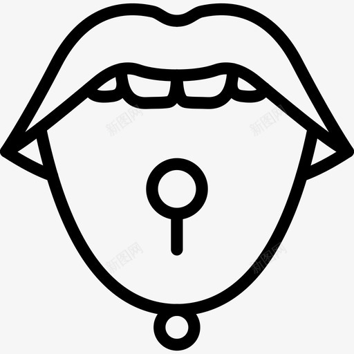 穿舌珠宝图标svg_新图网 https://ixintu.com 珠宝 穿舌