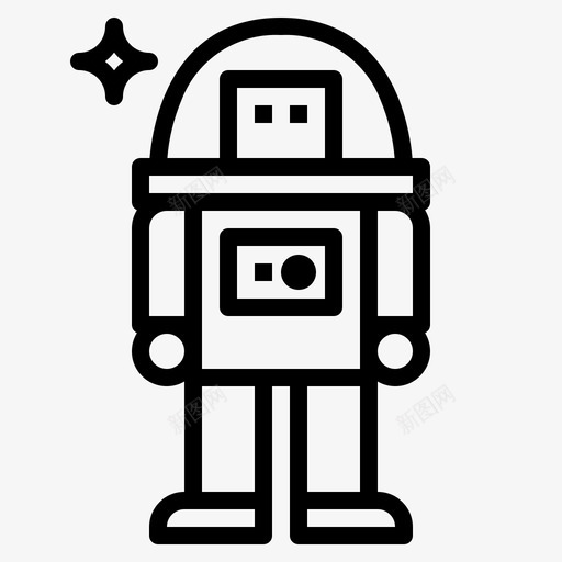 宇航员工作职业图标svg_新图网 https://ixintu.com 套装 宇航员 工作 科学 空间 职业