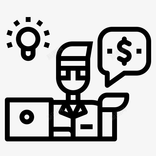 咨询商务财务图标svg_新图网 https://ixintu.com 咨询 商务 成功商业概要 支持 财务