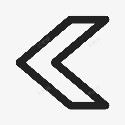 左后左箭头图标svg_新图网 https://ixintu.com 上一个 后 左 左箭头 返回