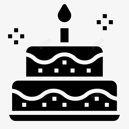 蛋糕面包店生日图标svg_新图网 https://ixintu.com 派对 派对固体 甜点 生日 蛋糕 面包店