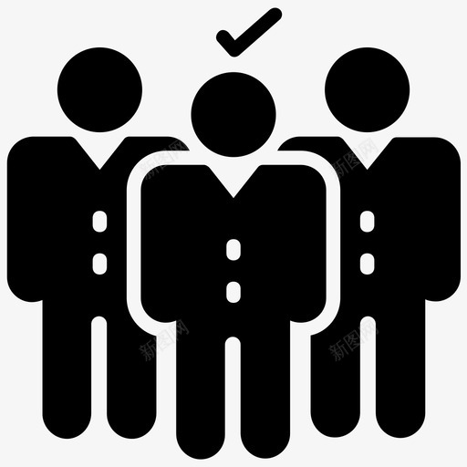 团队选择雇佣人力资源图标svg_新图网 https://ixintu.com 人力资源 人力资源字形图标 人才搜索 团队选择 招聘 雇佣