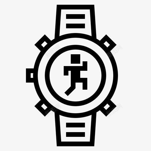 运动手表加明心率图标svg_新图网 https://ixintu.com 加明 心率 跑步 运动手表