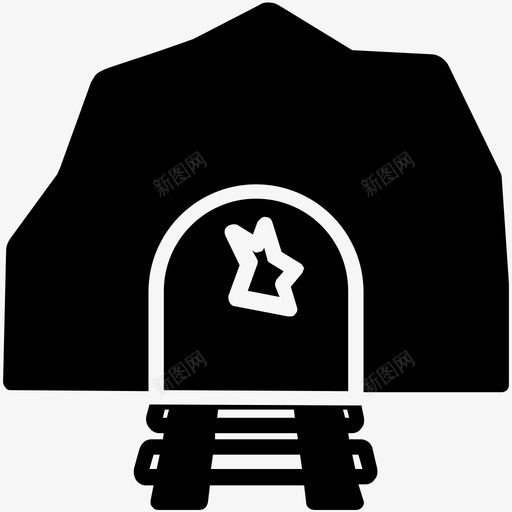 煤巷煤矿金矿图标svg_新图网 https://ixintu.com 工业字形图标 煤巷 煤矿 金矿