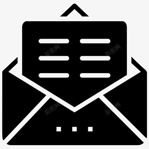 电子邮件信件在线通信图标svg_新图网 https://ixintu.com 信件 在线通信 电子邮件 社交媒体策略字形图标