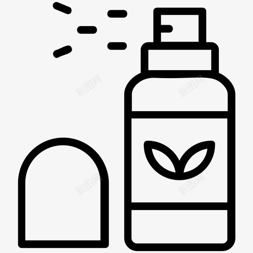 草本喷雾头发喷雾草本产品图标svg_新图网 https://ixintu.com spa产品 头发喷雾 有机产品 美容院线图标 草本产品 草本喷雾