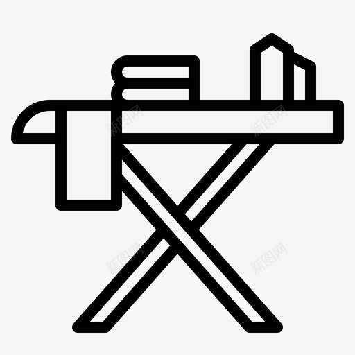 熨衣熨衣板洗衣图标svg_新图网 https://ixintu.com 洗衣 熨衣 熨衣板 缝纫