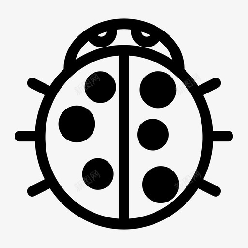 瓢虫甲虫爬虫图标svg_新图网 https://ixintu.com 昆虫 爬虫 瓢虫 甲虫 自然