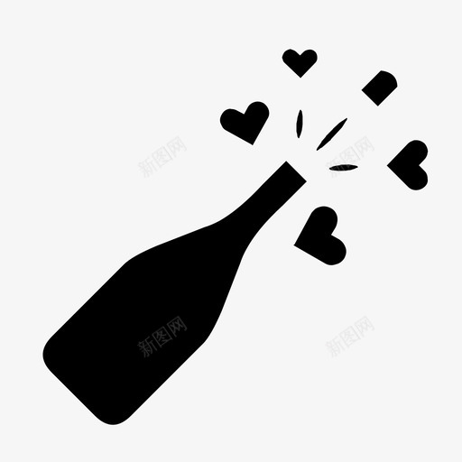 香槟酒瓶庆祝图标svg_新图网 https://ixintu.com 剪刀贴纸 庆祝 派对 酒瓶 香槟 香槟瓶