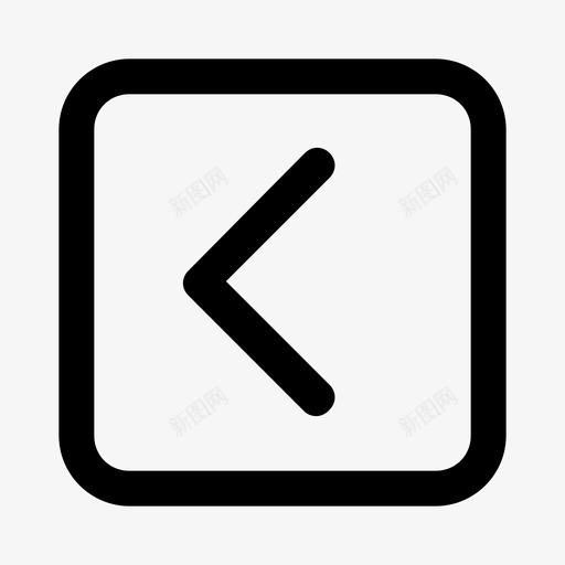 箭头-左-空心-方形svg_新图网 https://ixintu.com 箭头-左-空心-方形