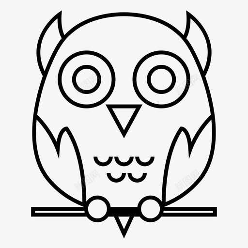 猫头鹰智力知识图标svg_新图网 https://ixintu.com 学校 智力 猫头鹰 知识