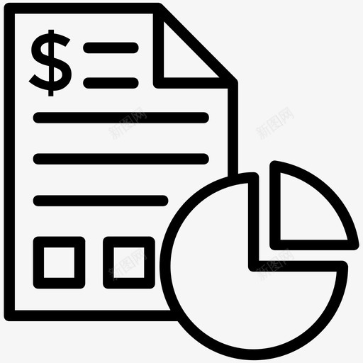 财务报表会计报表银行对账单图标svg_新图网 https://ixintu.com 业务分析 业务管理行图标 会计报表 财务交易汇总 财务报表 银行对账单