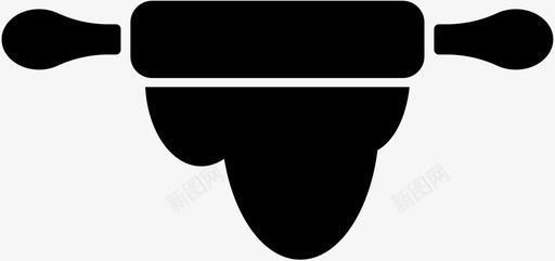 擀面杖烘焙面团图标svg_新图网 https://ixintu.com 厨房 擀面杖 烘焙 面团