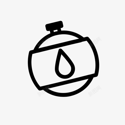水壶荒野自然探险图标svg_新图网 https://ixintu.com 水壶 自然探险 荒野